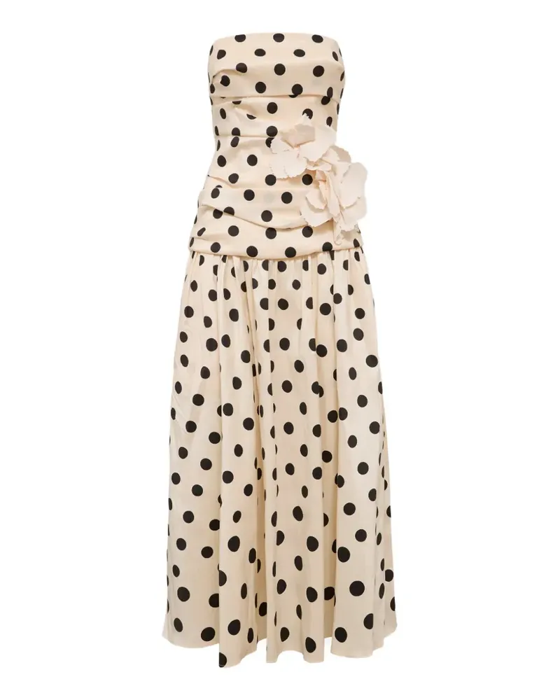 Acler Ausgestelltes Ketchin Maxikleid mit Polka Dots - Weiß Weiß
