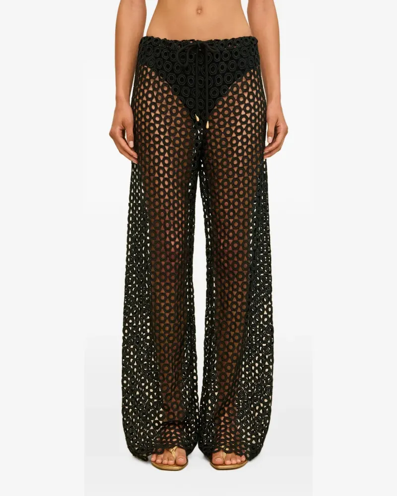 Cult Gaia Kordelzug-Hose mit Cut-Out - Schwarz Schwarz