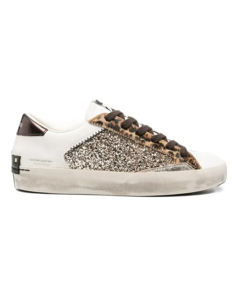 Crime Distressed-Sneakers mit Leopardenprint - Weiß Weiß
