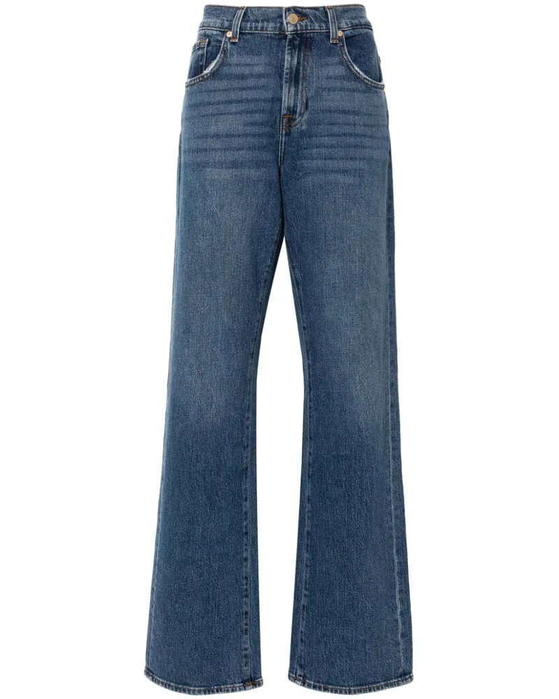 7 for all mankind Halbhohe Tess Straight-Leg-Jeans - Blau Blau
