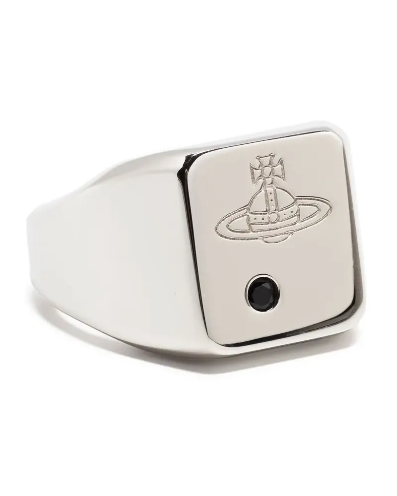 Vivienne Westwood Ring mit graviertem Logo - Silber Silber