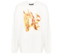 Sweatshirt mit Logo-Flammen-Print