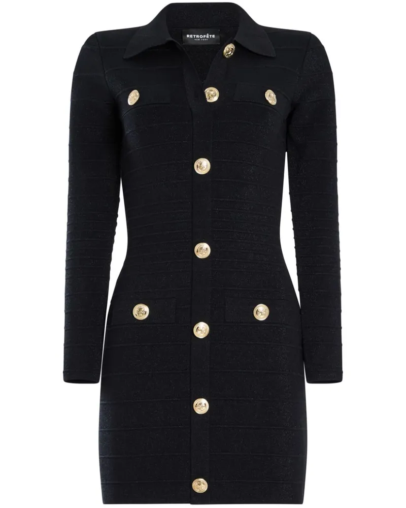 Retrofête Maggie Minikleid - Schwarz Schwarz