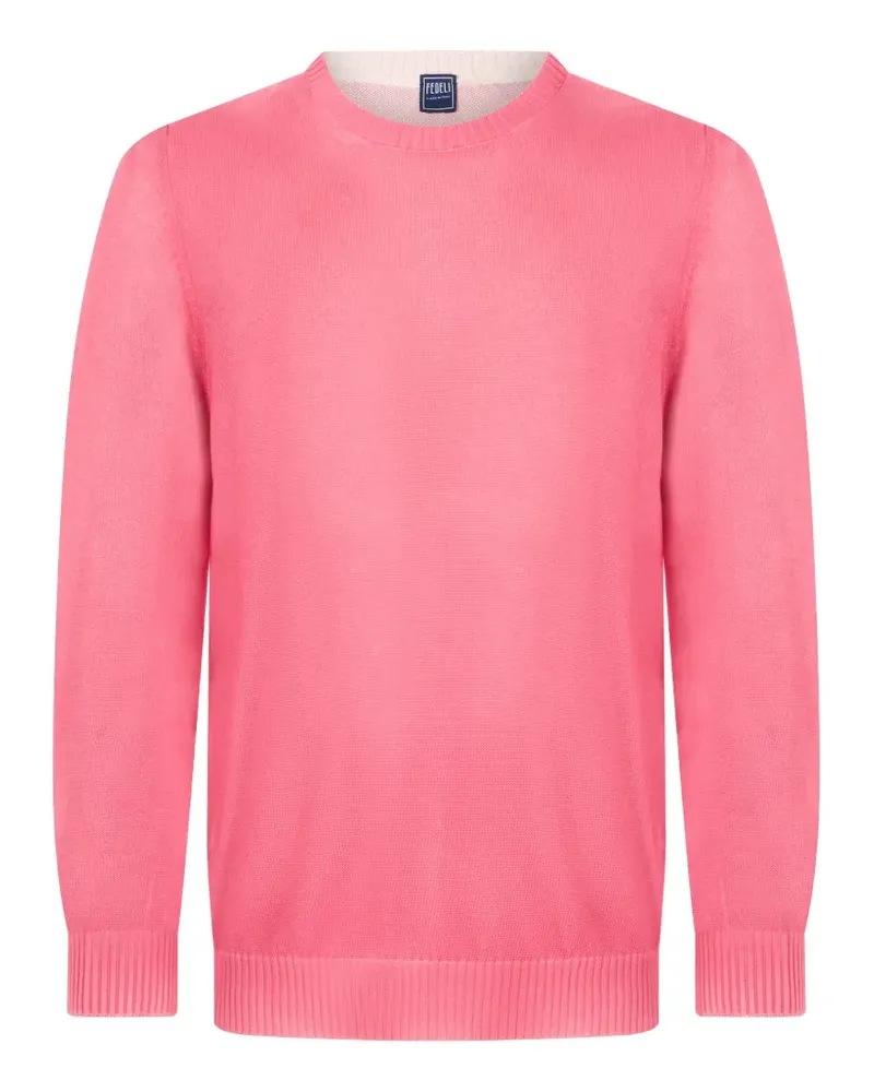 Fedeli crew-neck long-sleeve sweater - Rosa Rosa