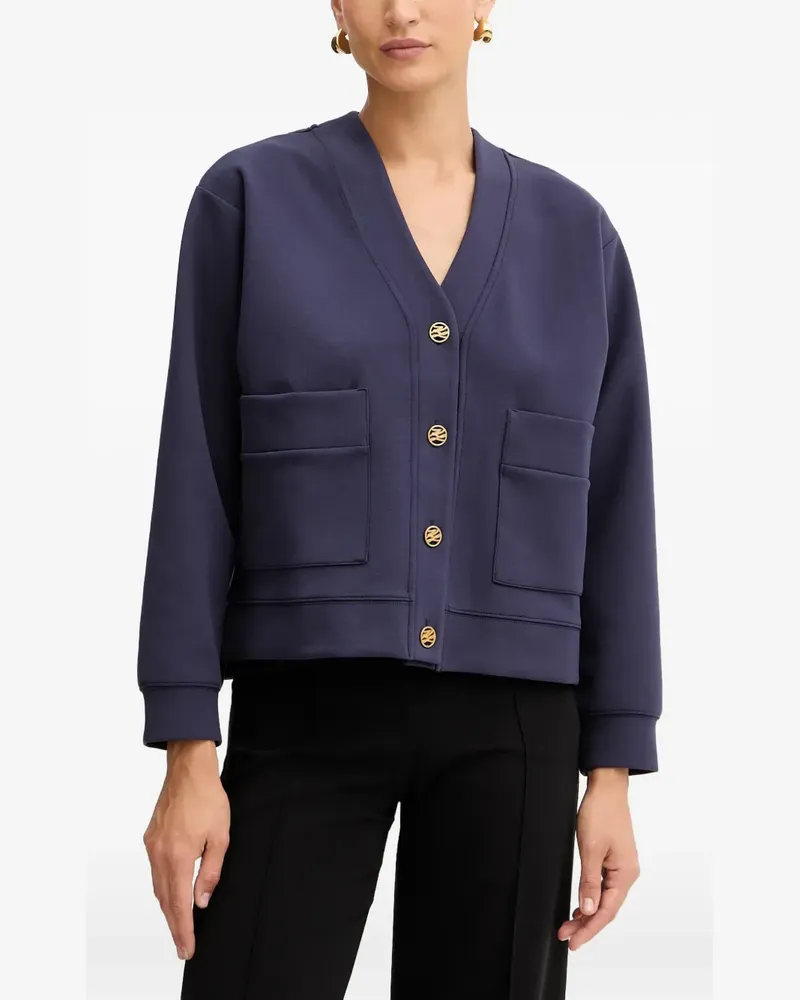 Karl Lagerfeld Cropped-Jacke aus Jersey - Blau Blau
