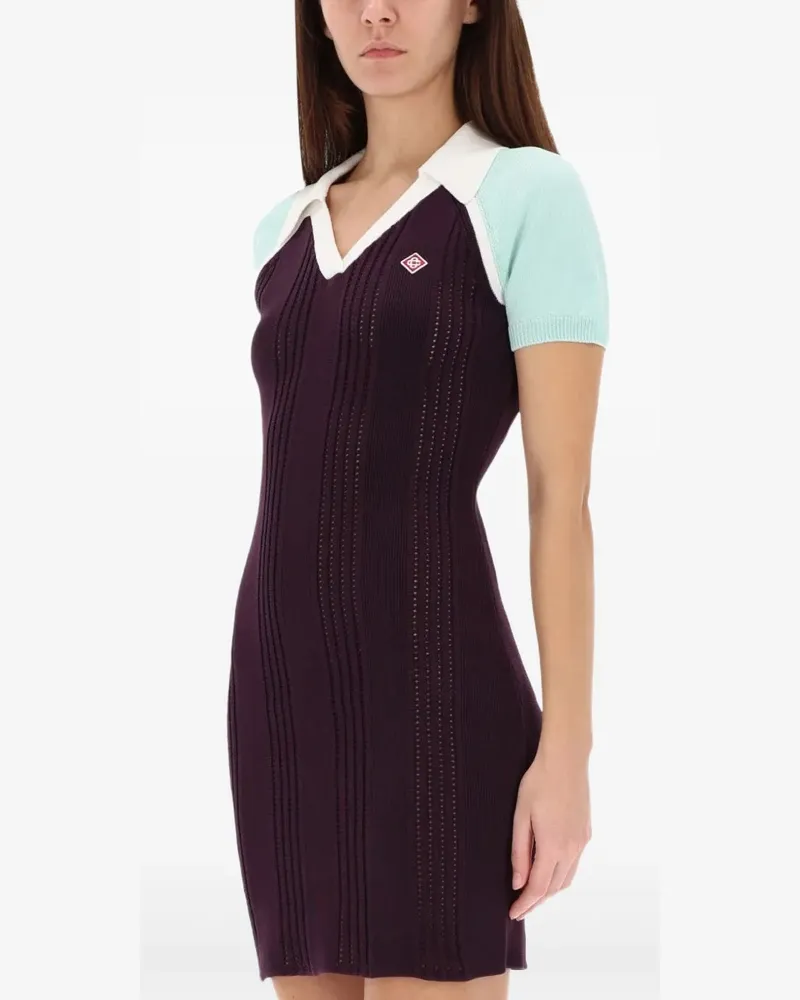 Casablanca Paris polo logo dress - Violett Violett