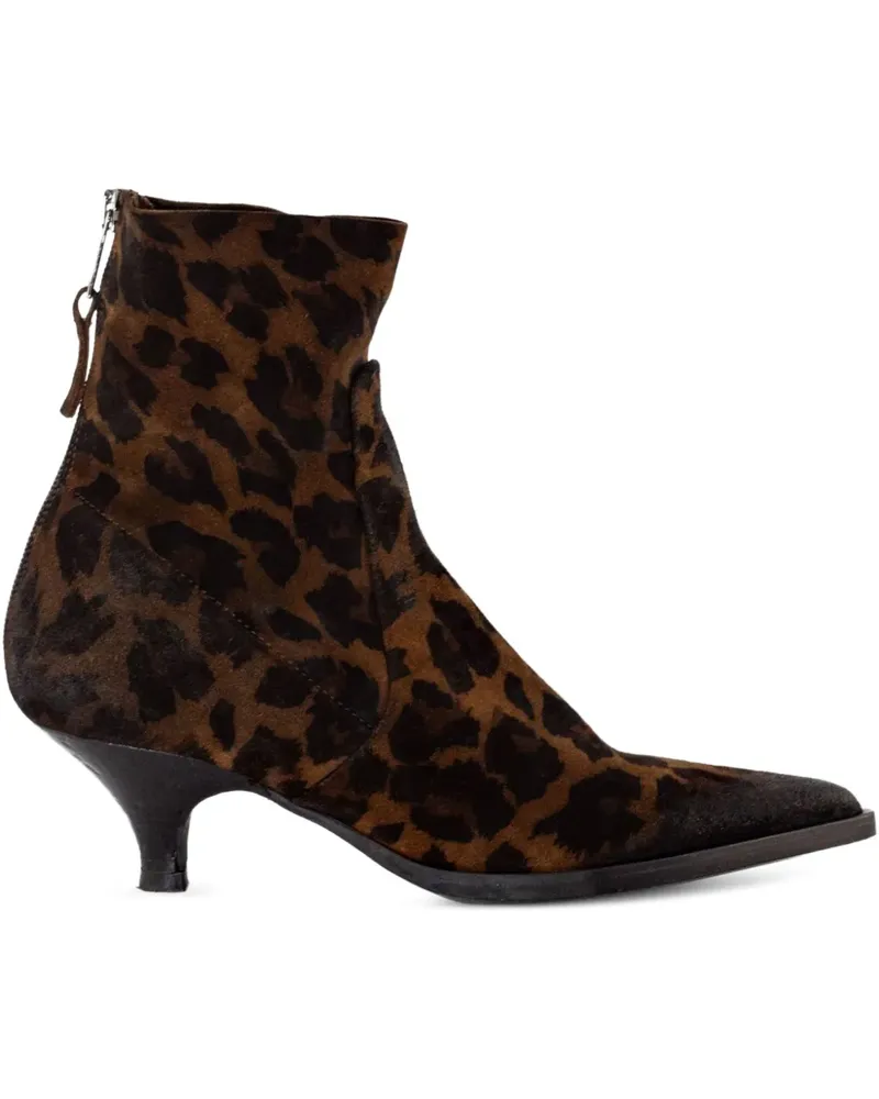 Elena Iachi Elena Stiefel mit Leoparden-Print 50mm - Braun Braun