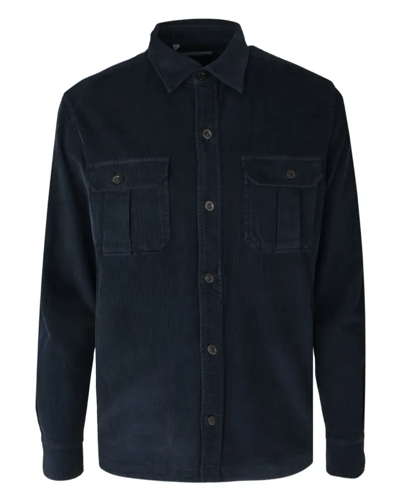 Boglioli corduroy pocket shirt jacket - Blau Blau