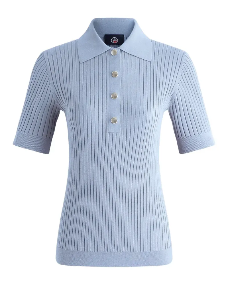 FUSALP ribbed buttoned polo shirt - Blau Blau