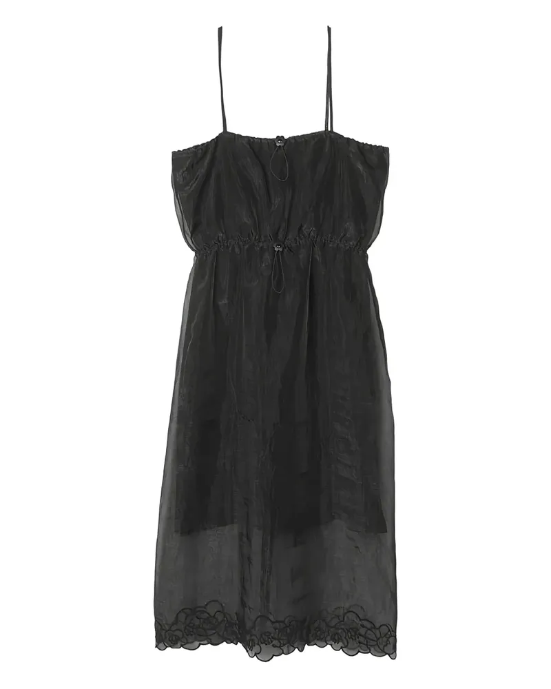 Cecilie Bahnsen Barr Kleid mit Kordelzug - Schwarz Schwarz