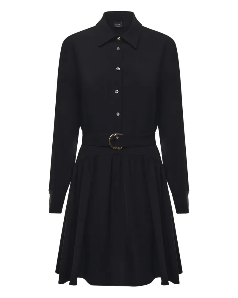Pinko Kleid mit Gürtel - Schwarz Schwarz