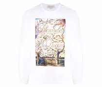 Sweatshirt mit grafischem Print - Weiß