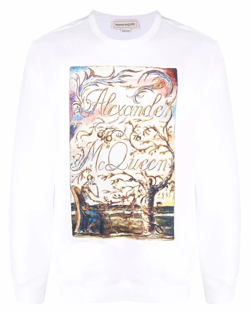 Alexander McQueen Sweatshirt mit grafischem Print - Weiß Weiß