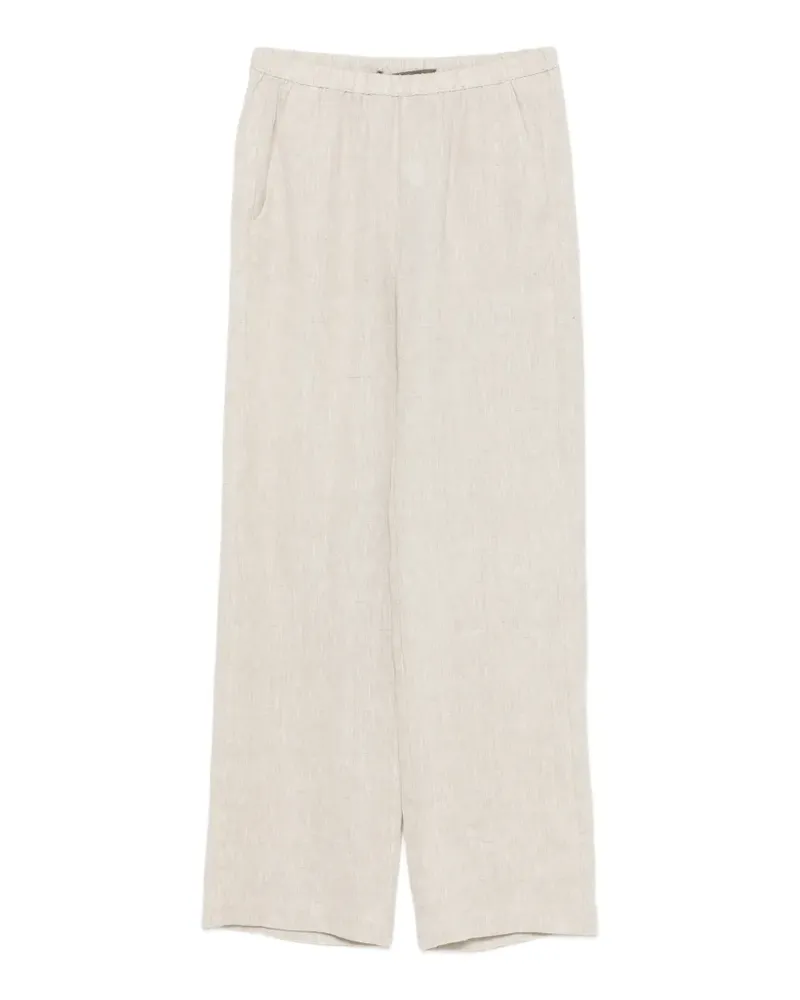 Enza Costa elasticated-waist wide-leg trousers - Nude Nude