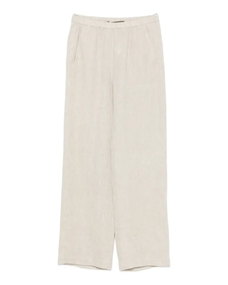 Enza Costa elasticated-waist wide-leg trousers - Nude Nude