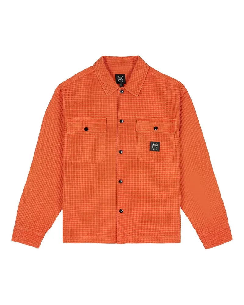 Brain Dead Hemdjacke mit Waffelstrick-Muster - Orange Orange