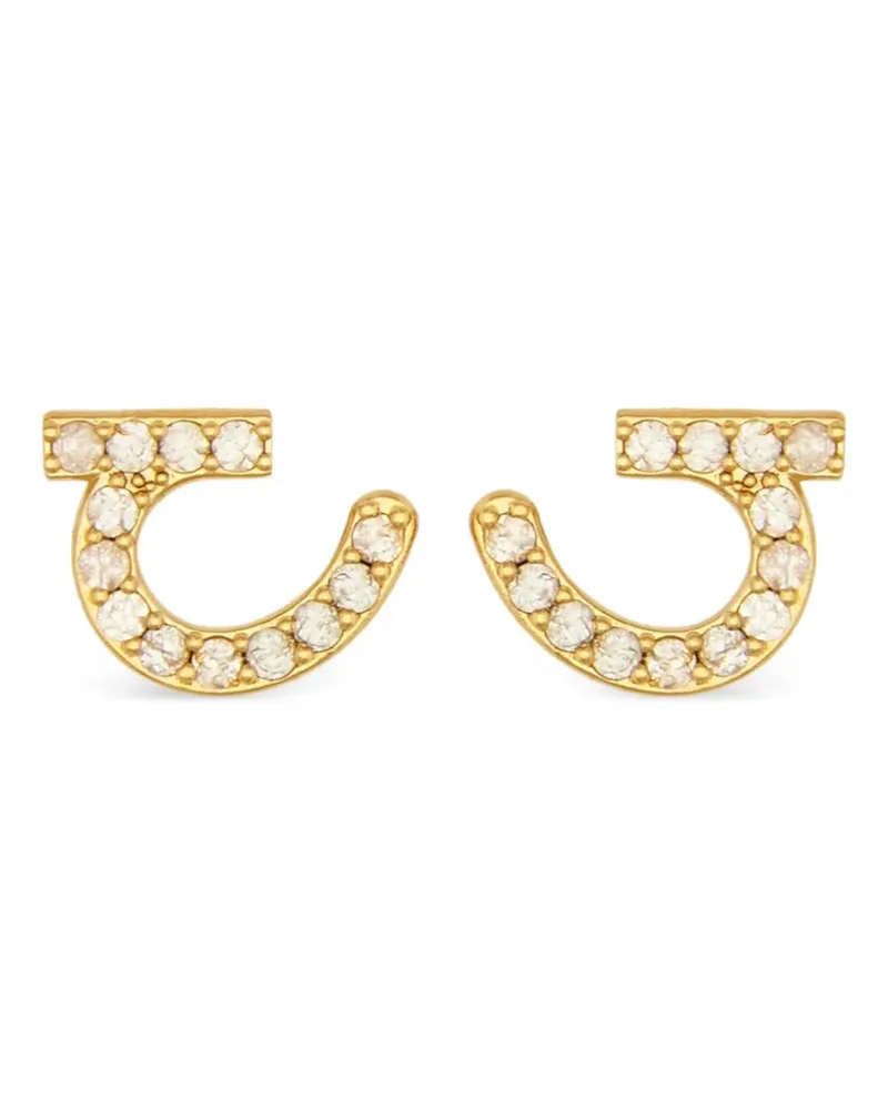 Ferragamo earrings with crystals - Gold Gold