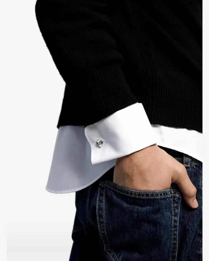 MATEO Anchor Manschettenknöpfe - Silber Silber