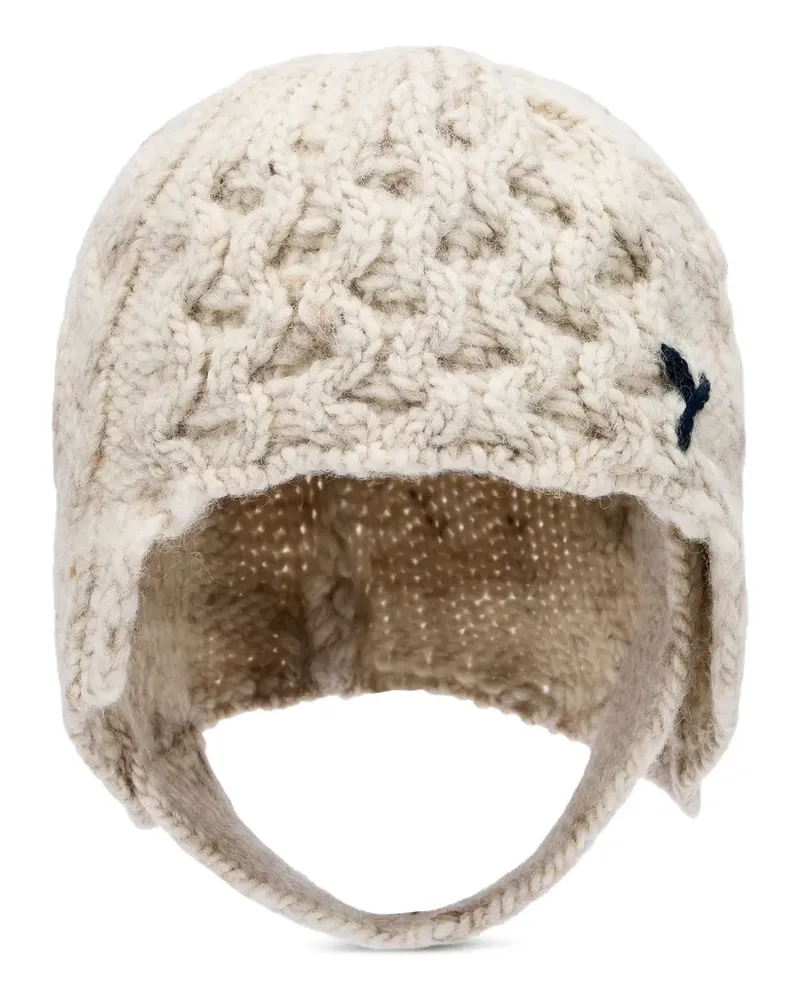 Yohji Yamamoto Mütze mit Zopfmuster - Nude Nude