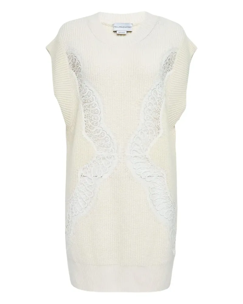 Stella McCartney Top mit Spitzeneinsatz - Nude Nude