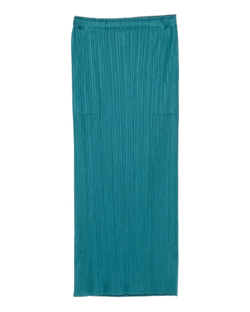 Issey Miyake pleated midi skirt - Blau Blau