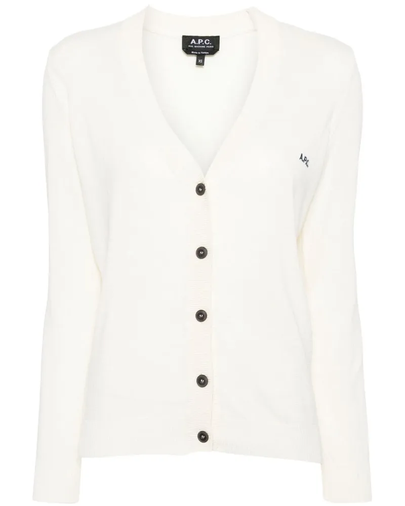 A.P.C. Cardigan mit V-Ausschnitt - Gelb Gelb