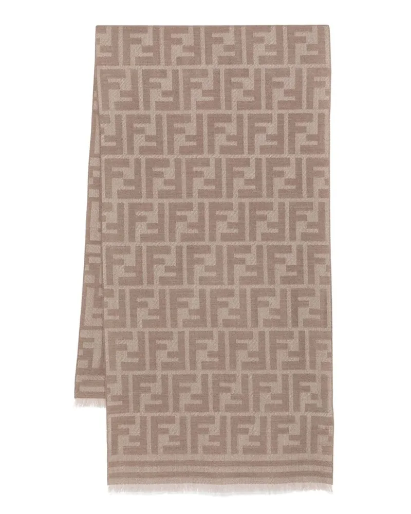 Fendi Schal aus FF-Jacquard - Nude Nude