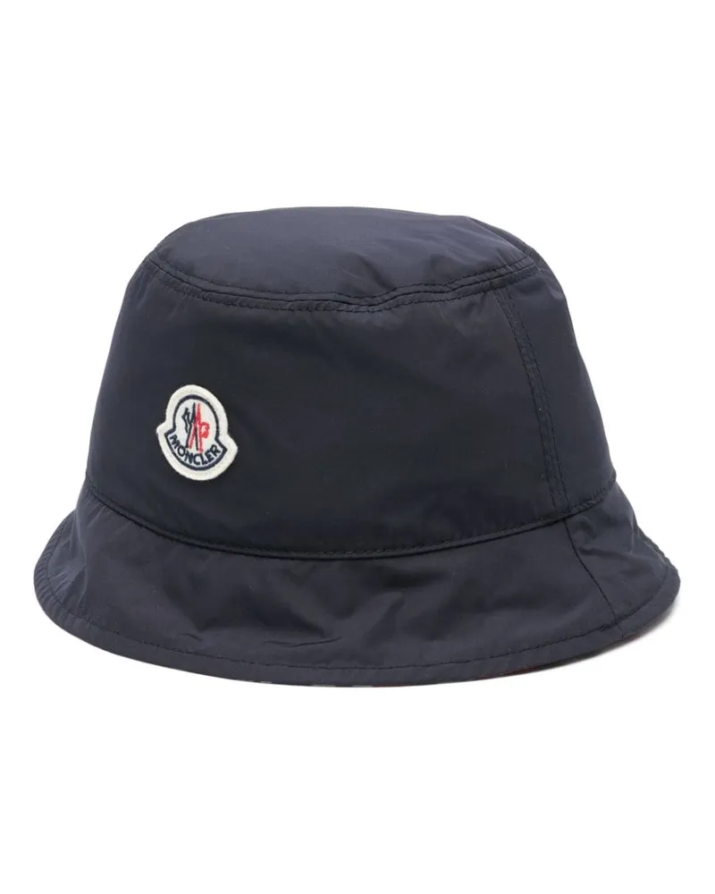 Moncler Fischerhut mit Logo-Patch - Blau Blau