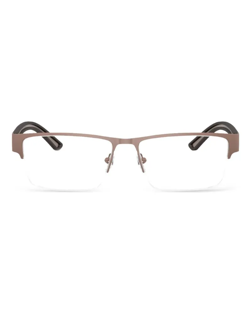 Emporio Armani rectangle-frame glasses - Braun Braun
