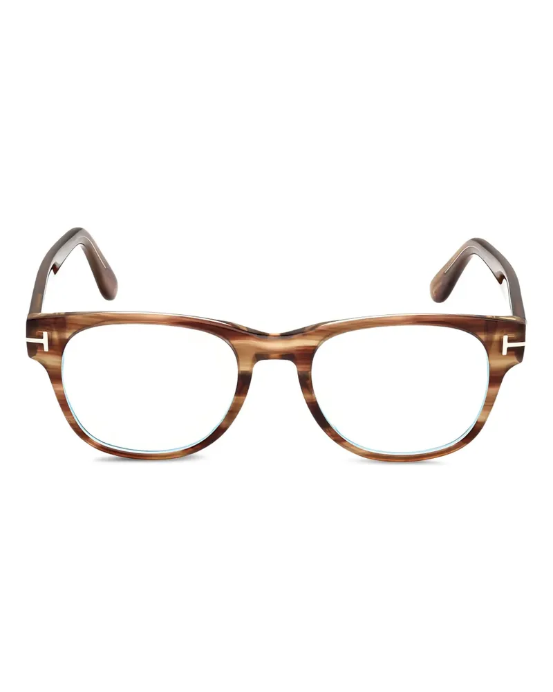 Tom Ford Brille mit eckigem Gestell - Braun Braun
