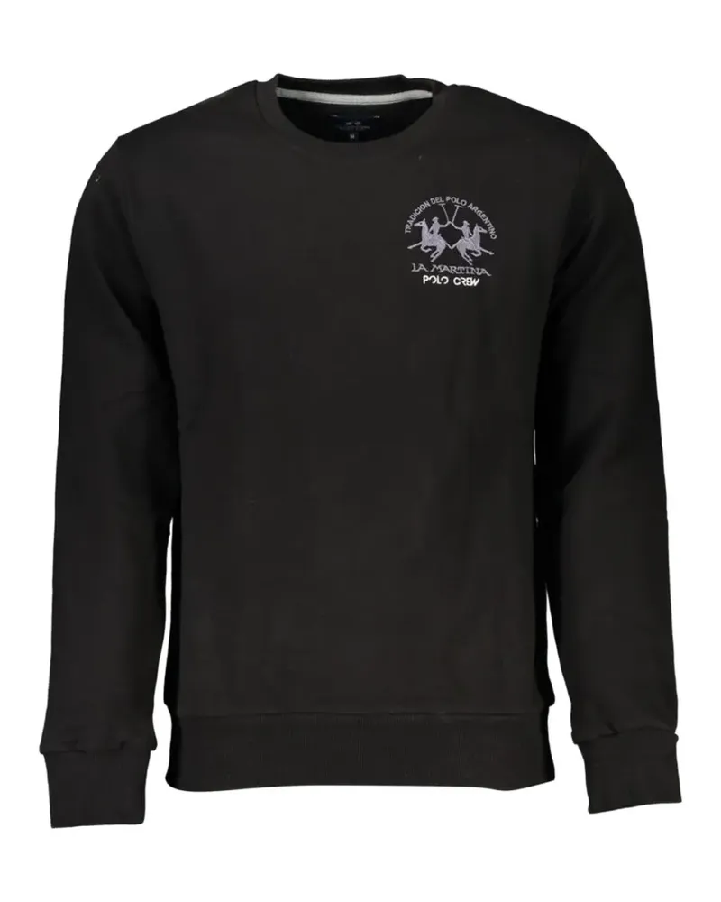 La Martina logo-embroidered sweatshirt - Schwarz Schwarz