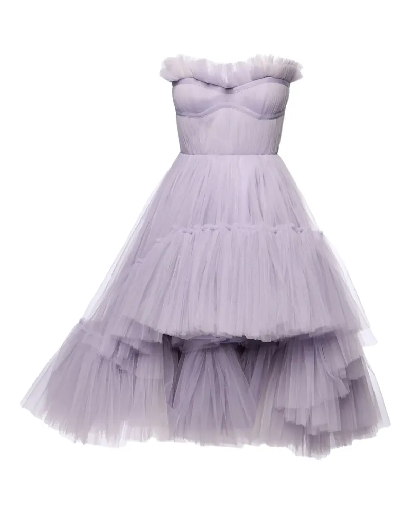 Ana Radu Trägerloses Kleid mit Rüschen - Violett Violett