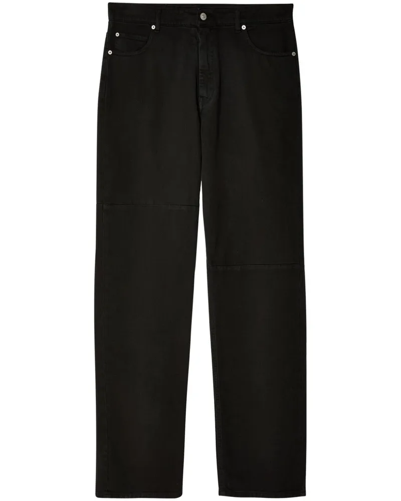 Maison Margiela Halbhohe Straight-Leg-Jeans Schwarz