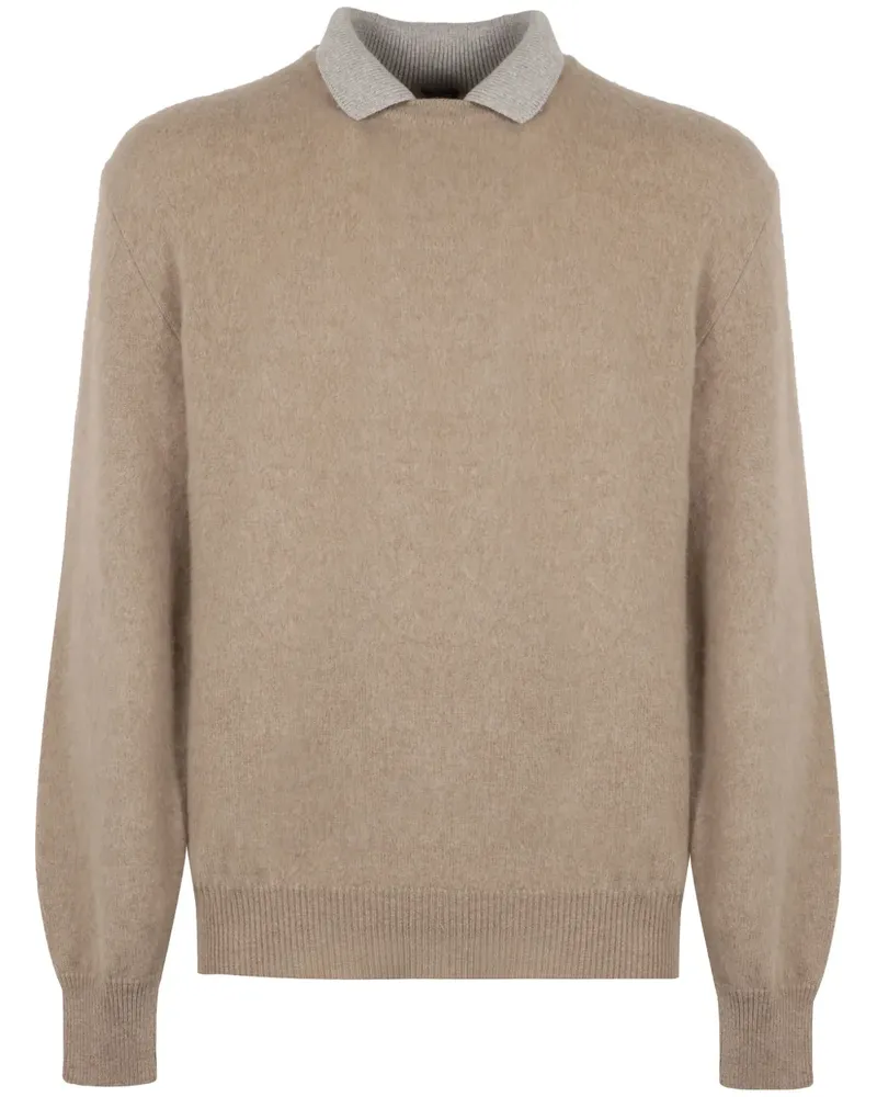 Kiton Pullover mit gebürstetem Effekt - Nude Nude