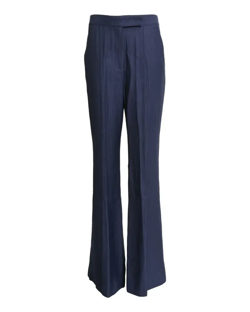 Gabriela Hearst Schlaghose aus geripptem Strick - Blau Blau