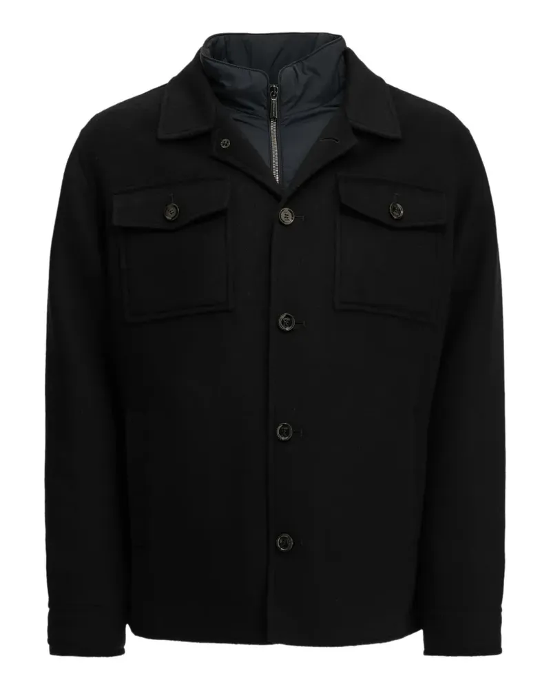 MOORER Dossi Hemdjacke im Layering-Look - Blau Blau