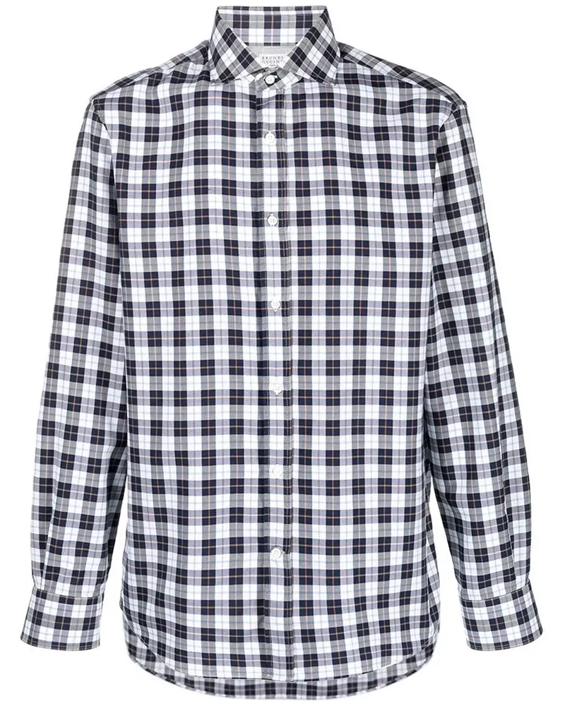 Brunello Cucinelli Kariertes Hemd - Blau Blau