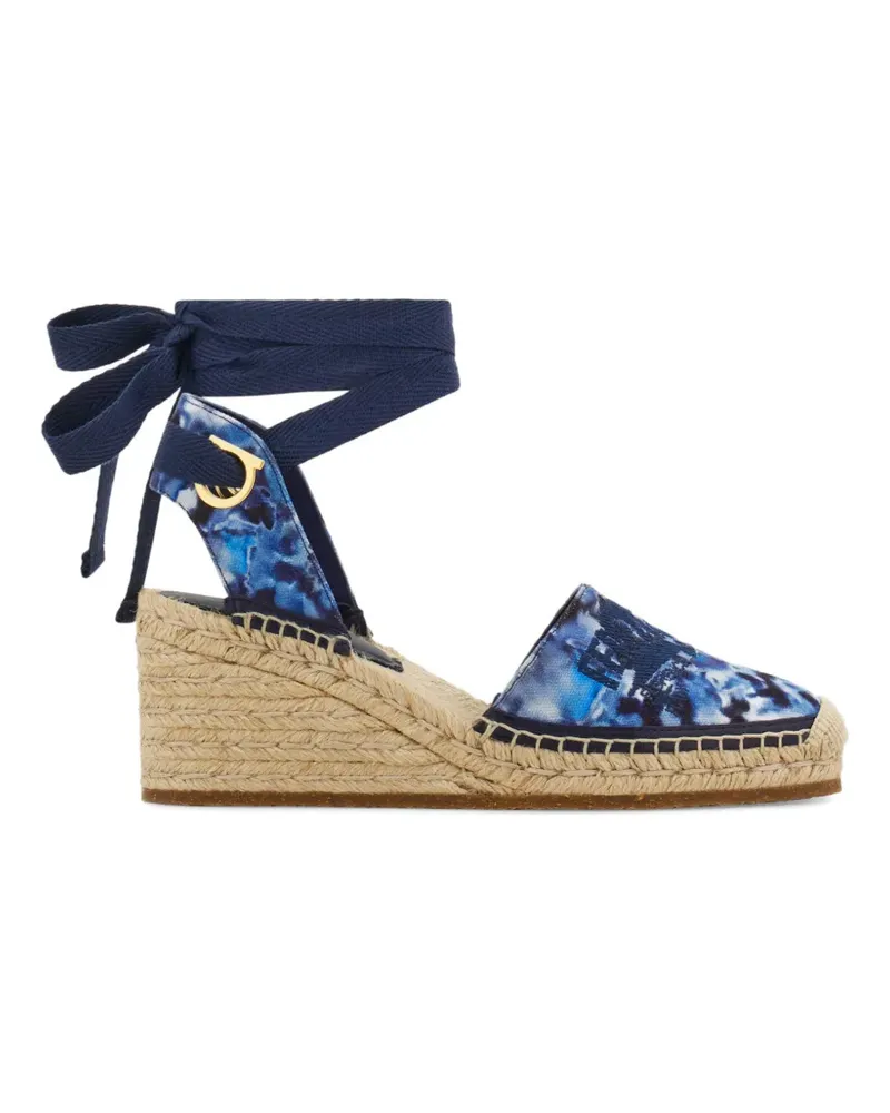 Ferragamo Carantion print espadrilles - Blau Blau
