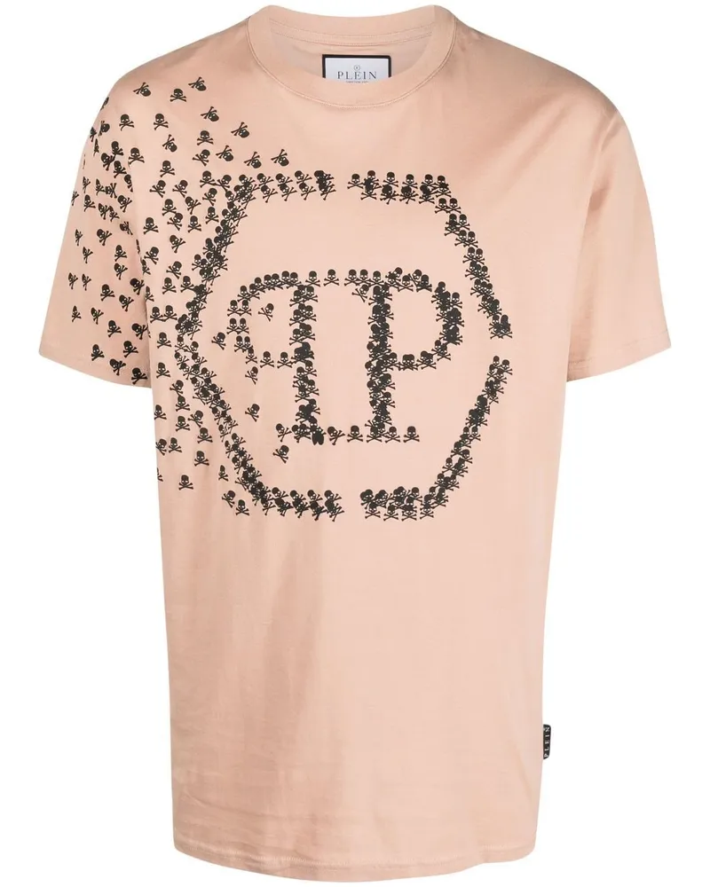 Philipp Plein T-Shirt mit Logo-Print - Nude Nude