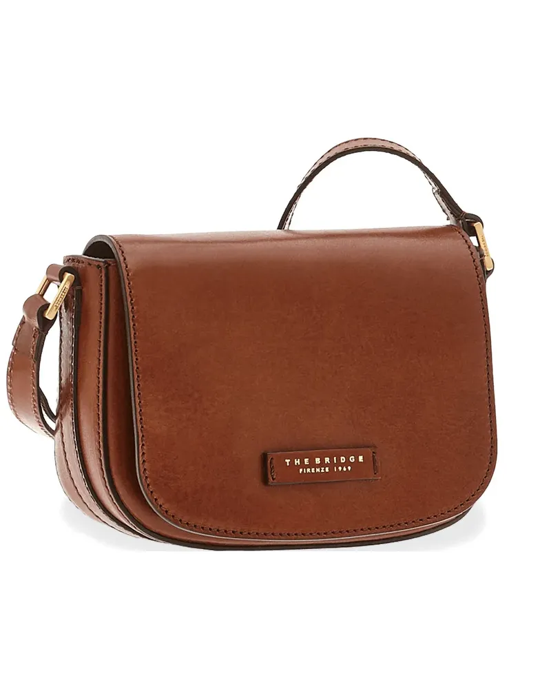 The Bridge Schultertasche mit Logo-Schild - Braun Braun