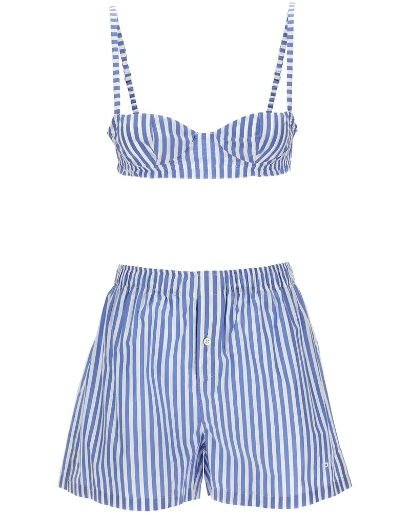 Philosophy Di Lorenzo Serafini Gestreiftes Short-Set (2er-Set) - Blau Blau