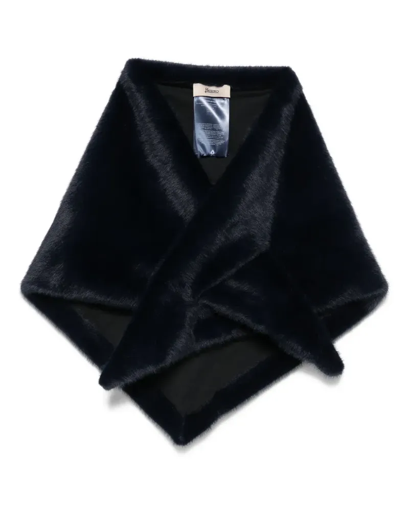 Herno faux fur scarf - Blau Blau
