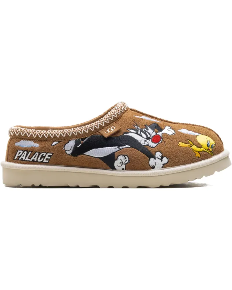 UGG Tasman X PALACE "looney tunes" graphic slippers - Braun Braun