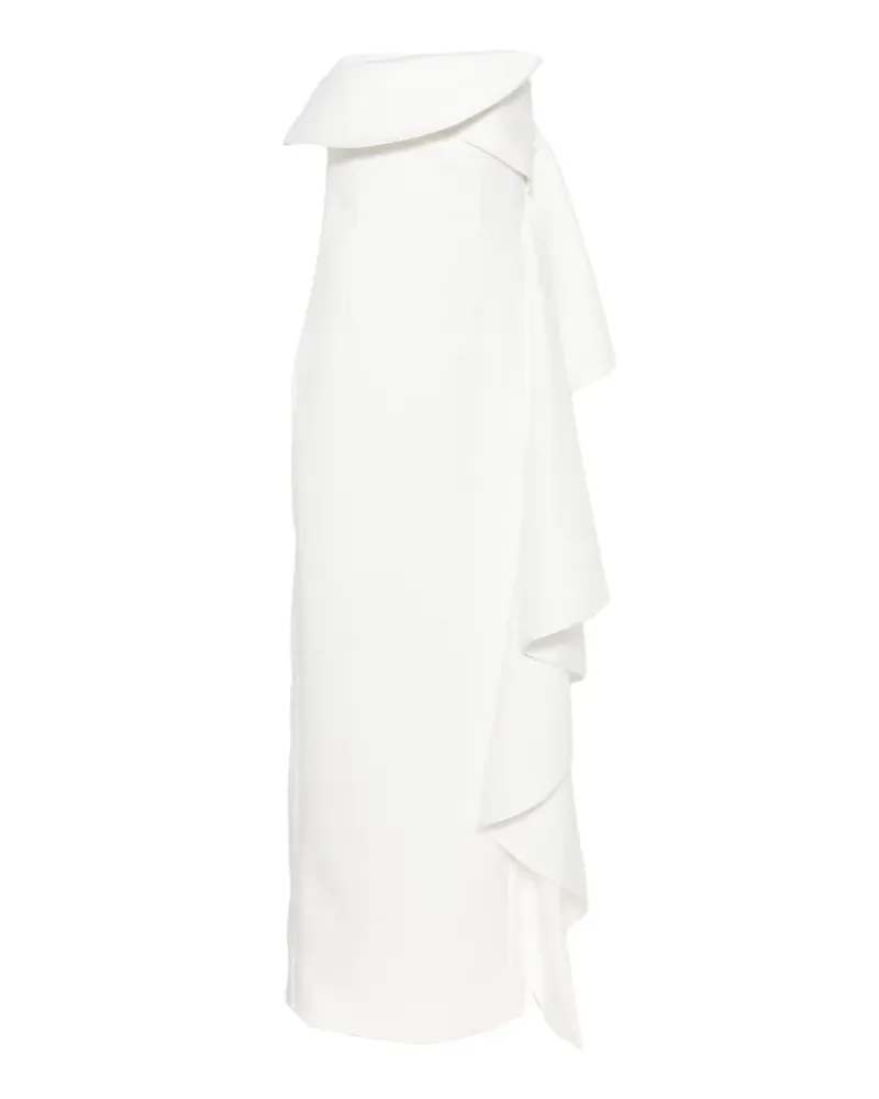 Solace London Schulterfreies Andress Maxikleid mit Rüschen - Weiß Weiß