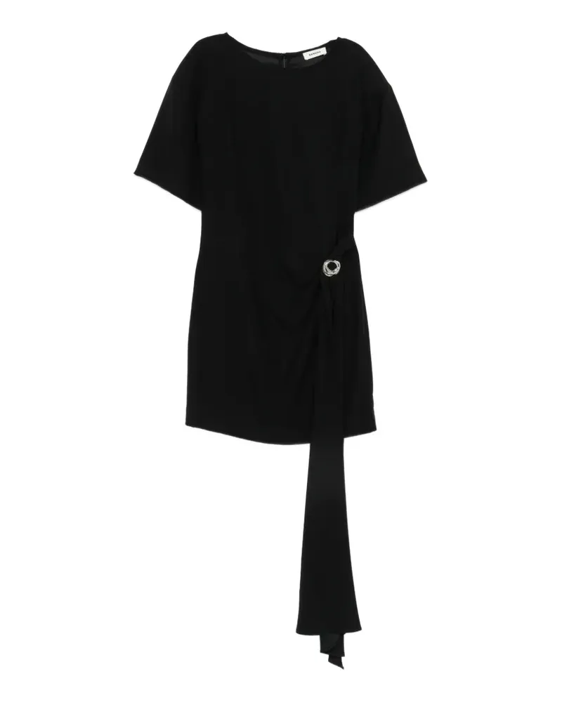 Sandro Drapiertes Minikleid - Schwarz Schwarz