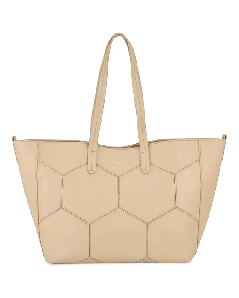 Kat Maconie medium Charlotte geometric-quilted tote bag - Nude Nude