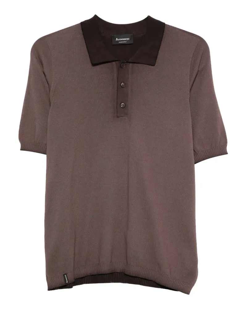 Arovescio button polo shirt - Braun Braun