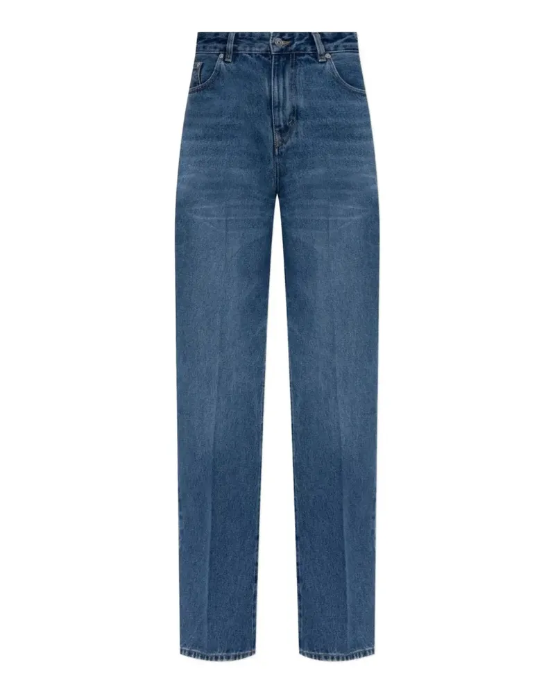 Victoria Beckham pressed-crease straight-leg jeans - Blau Blau