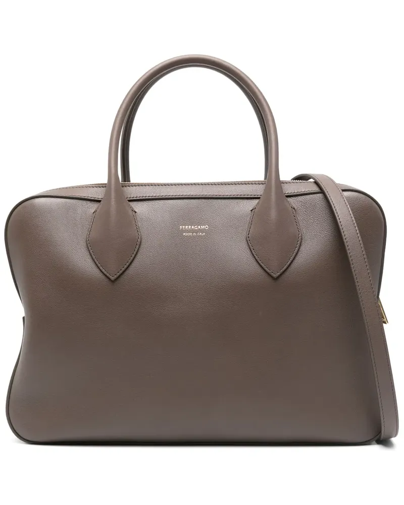 Ferragamo Handtasche aus Leder - Braun Braun