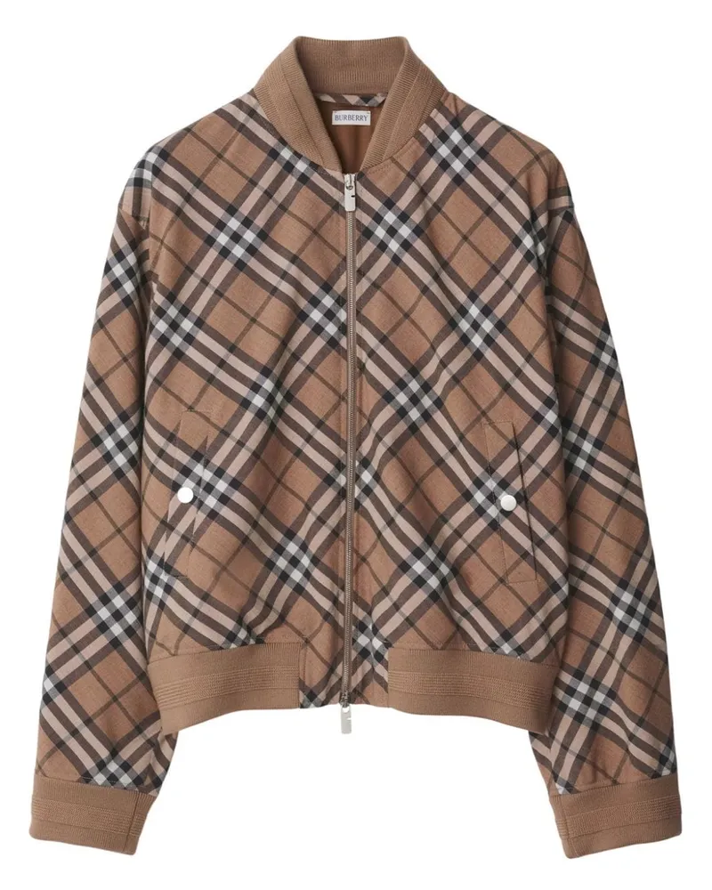Burberry Bomberjacke mit Vintage-Check - Nude Nude
